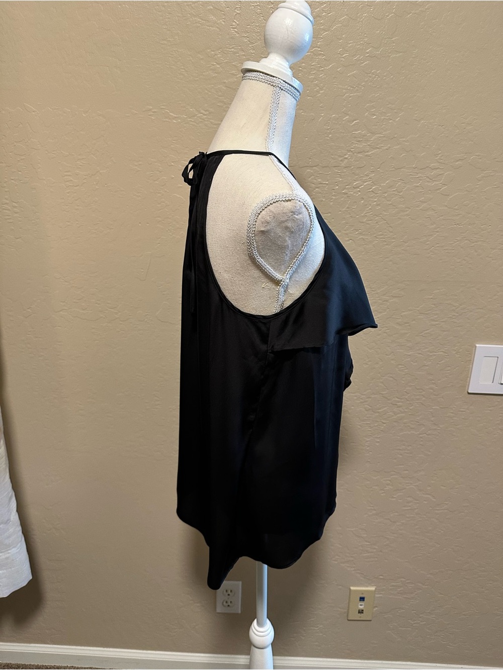 Guess Black Ruffle Halter Tank Top - Picture 6 of 7